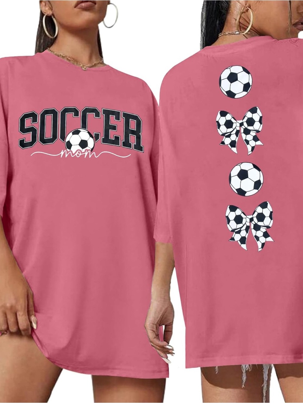 Women’s Pink Soccer Mom Short Sleeve Graphic Tee
